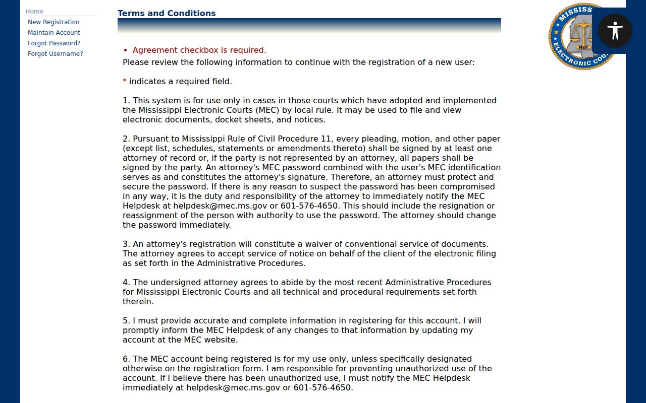 Monroe County case search PAMEC access terms