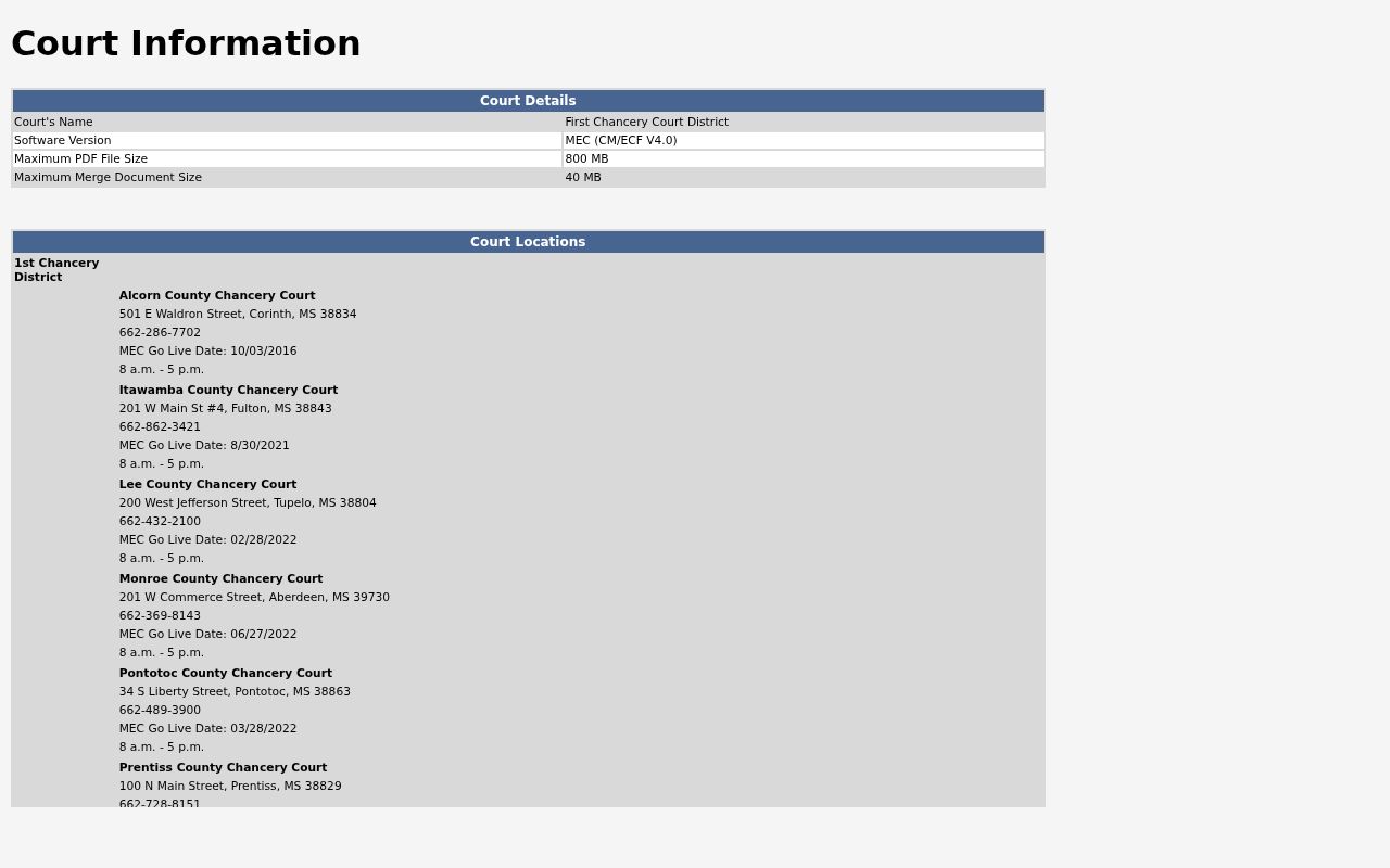 Monroe County civil docket First Chancery MEC source capture