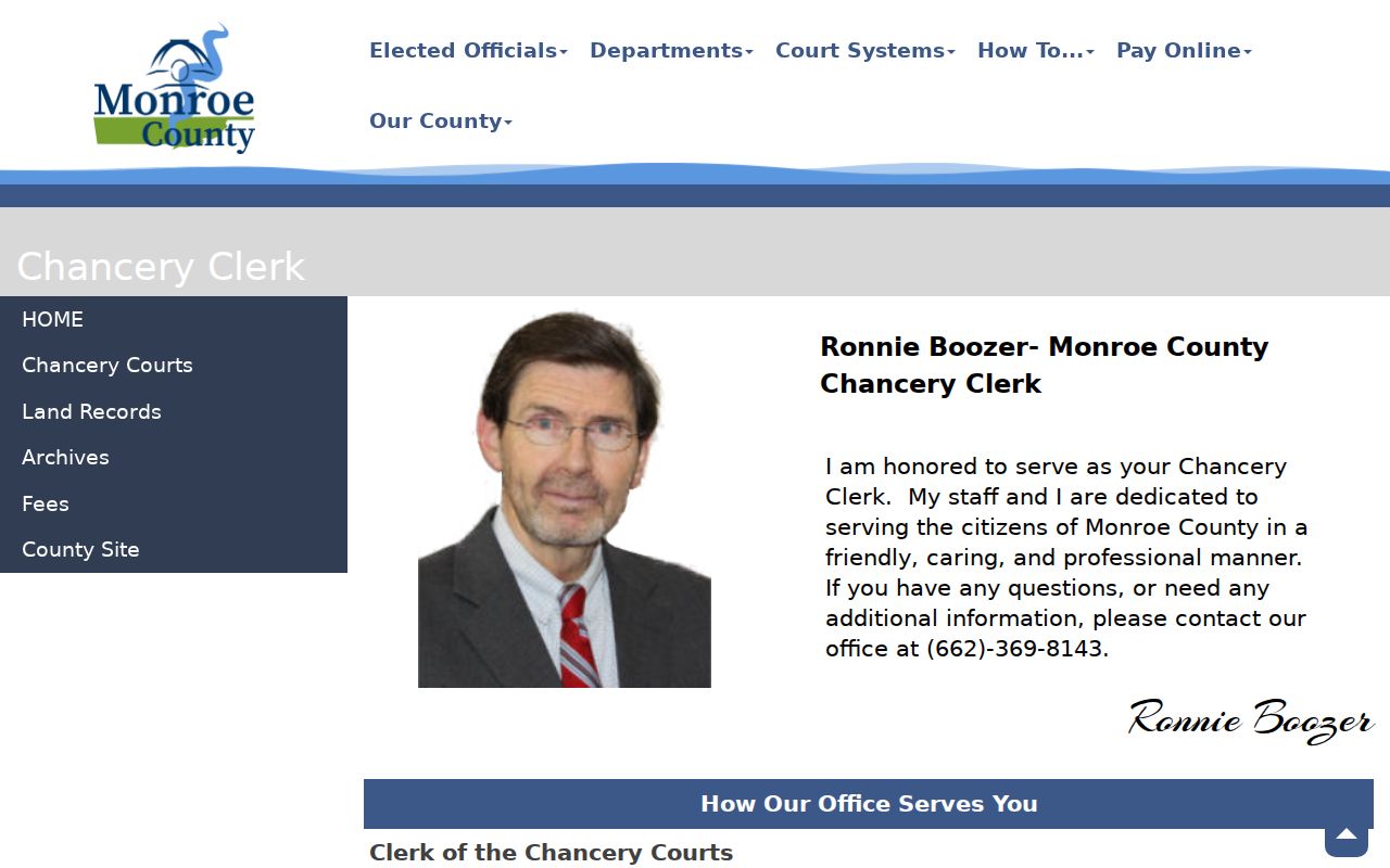 Monroe County civil docket Chancery Clerk source capture
