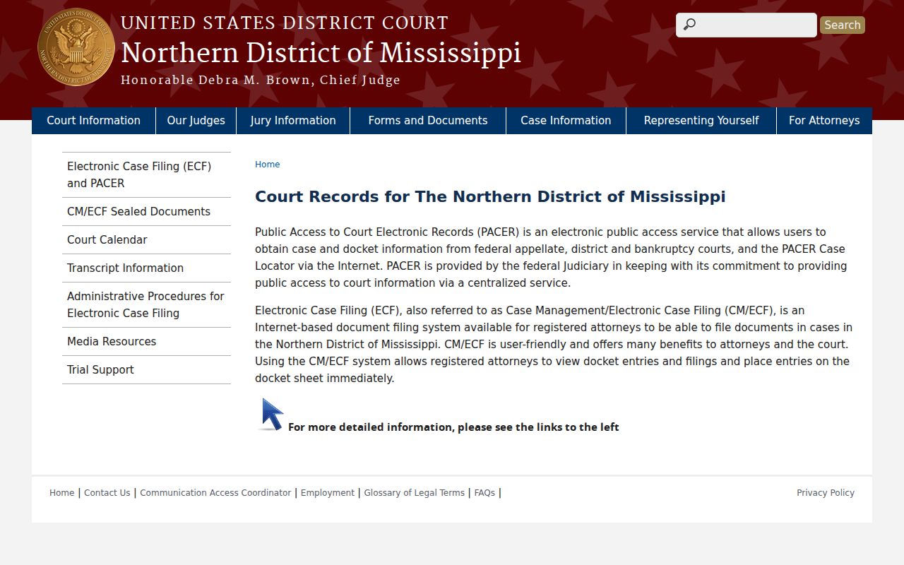 Monroe County court records federal case information route